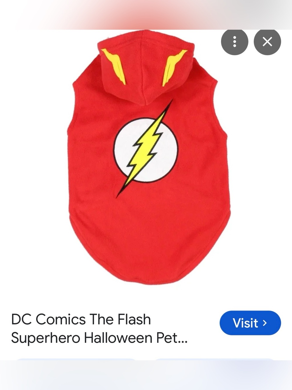 #3039*DC Comics The Flash Red Superhero Kids Costume Hoodie